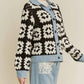 Davi & Dani - Crochet Bodice & Denim Detail Button Front Shirt Jacket