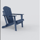 Folding Adirondack Chair with Dual Cup Holder - Navy Blue