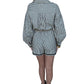 &Merci - STRIPE COLLARED NECK ROMPER