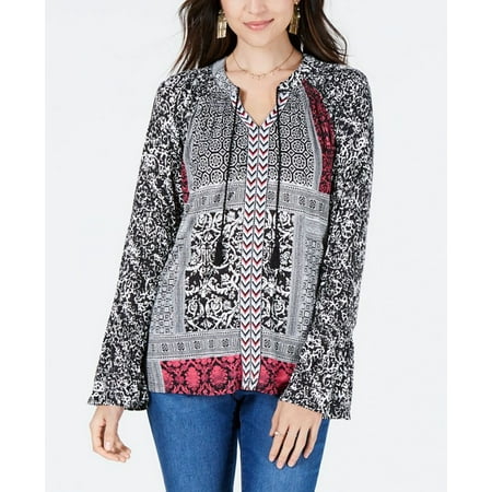style-co-petite-printed-bell-sleeve-peasant-top-multi