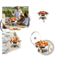4pcs Round Chafing Dish Buffet Set 4.76qt Stainless Steel