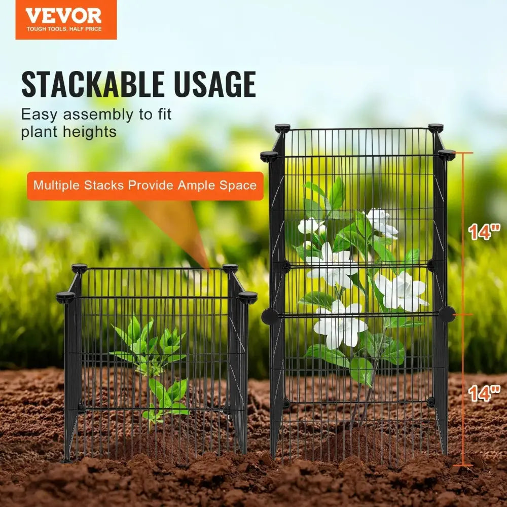 5-pack Rust-proof Metal Garden Plant Protectors and Cages