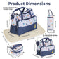 5 Piece Patterned Baby Diaper Bag Set with Travel Accessories