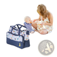 5Pcs Baby Nappy Diaper Bags Set Mummy Diaper Handbags With Diaper Pad Food Bag Bottle Bag Travel Tote Bags For Mom Dad