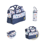 5Pcs Baby Nappy Diaper Bags Set Mummy Diaper Handbags With Diaper Pad Food Bag Bottle Bag Travel Tote Bags For Mom Dad