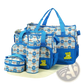 5 Piece Water Resistant Geometric Pattern Diaper Bag Set