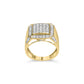 Men's 10K Yellow Gold 2 1/8 Cttw Diamond  Composite Cluster Cocktail Ring Band