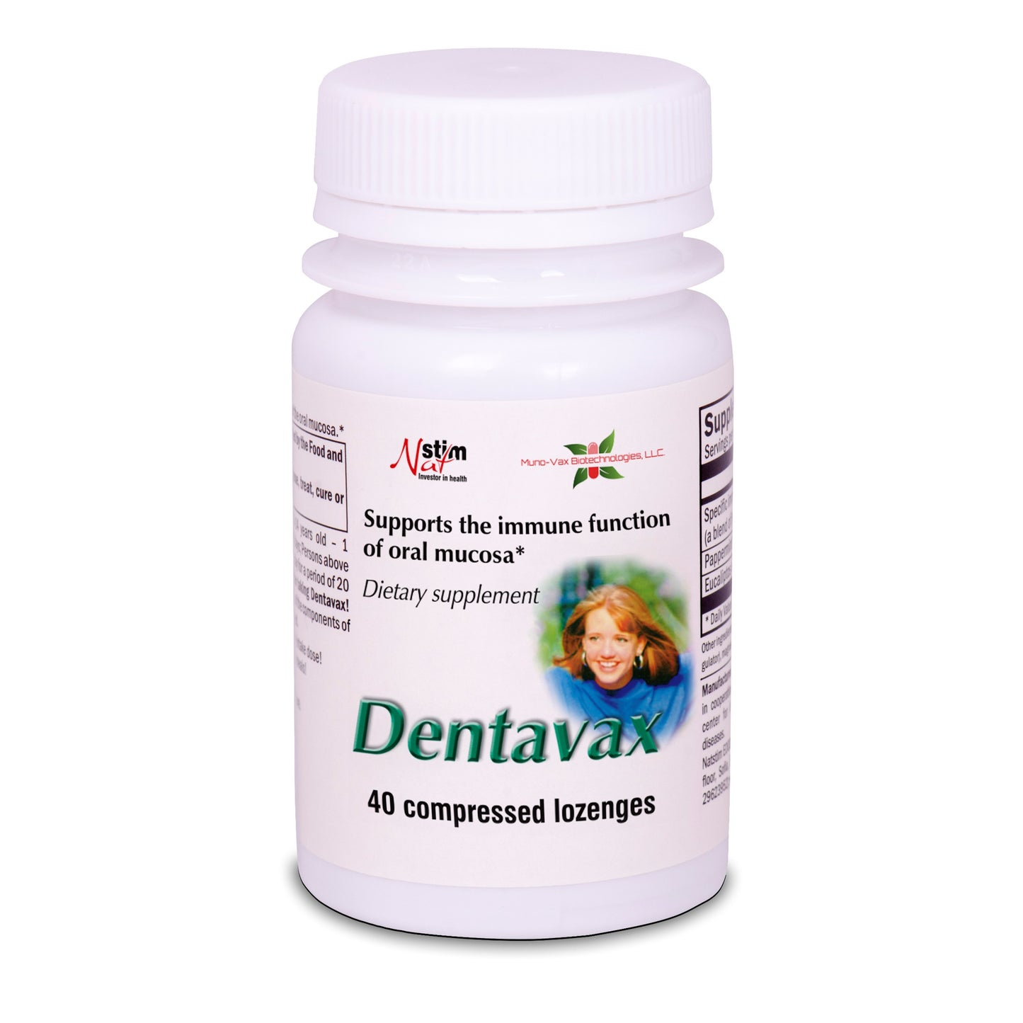 Muno-Vax Dentavax - Supports the Immune Function of Oral Mucosa, 40 Compressed Lozenges