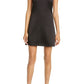 Alice + Olivia Lanora Black Satin Halter Neck Minidress Size 4
