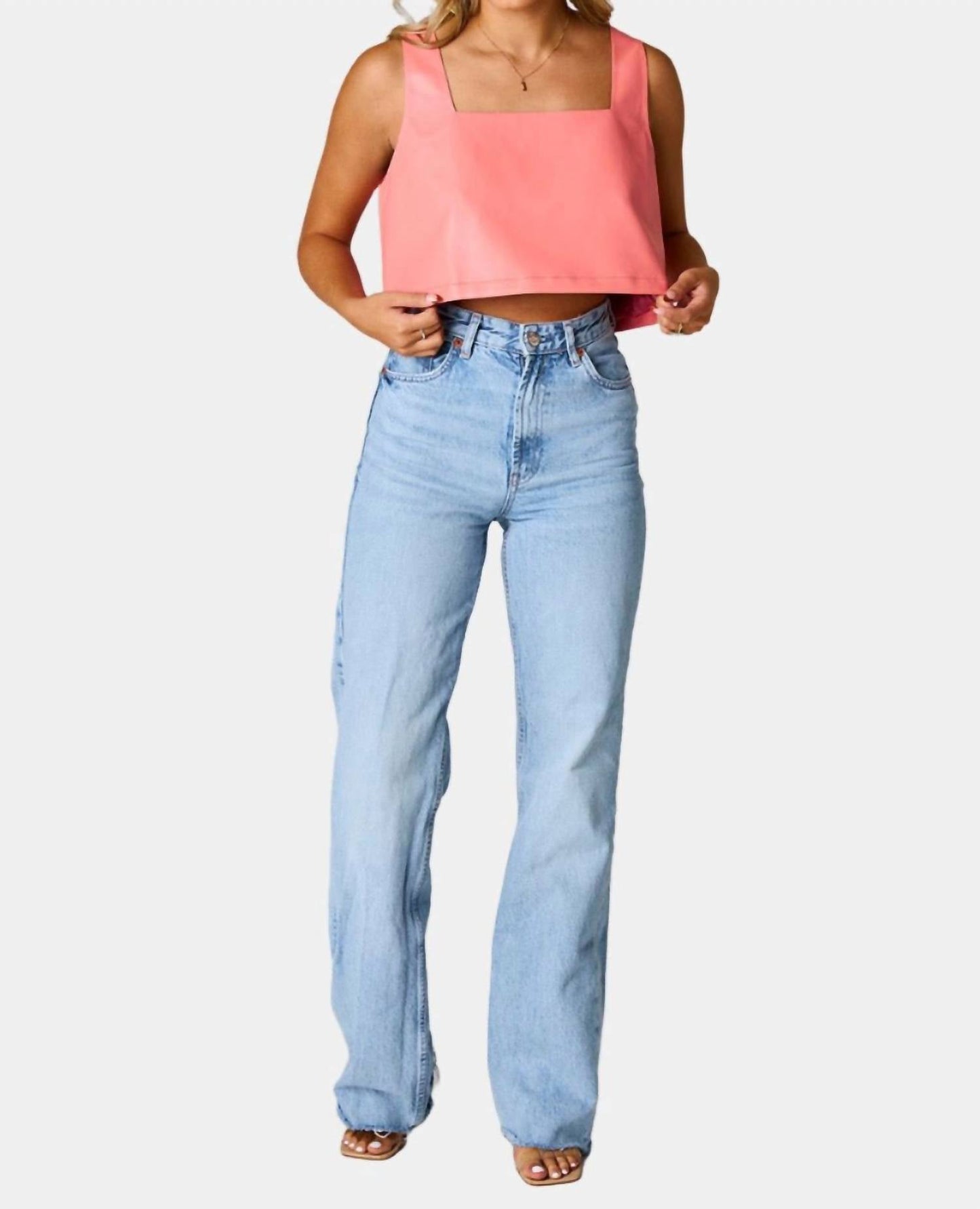 Buddylove - Manning Vegan Leather Cropped Tank Top