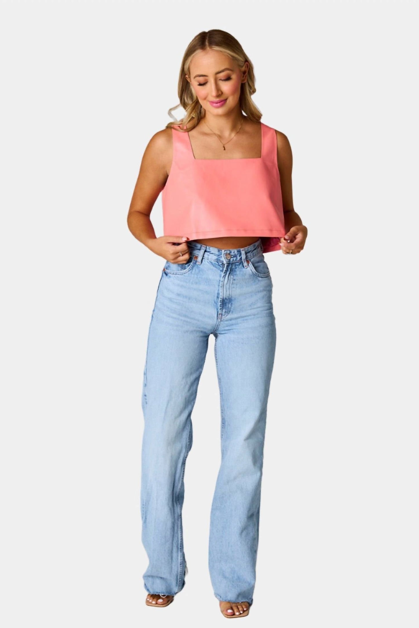 Buddylove - Manning Vegan Leather Cropped Tank Top