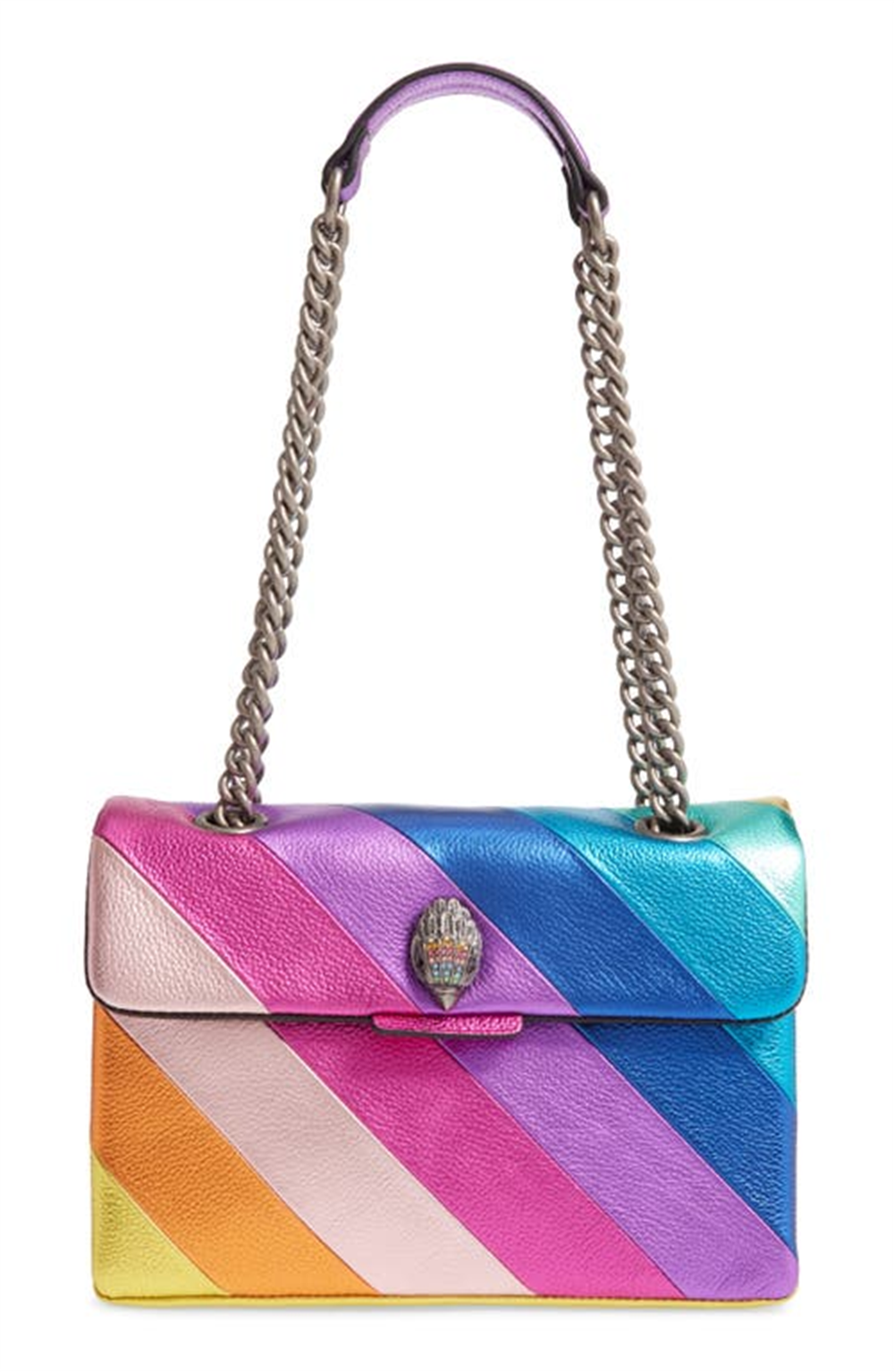 Kurt Geiger Women's Rainbow Shop Kensington Leather Crossbody Bag Pink Size Regular