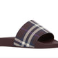 Burberry Men's Furley Check Slide Sandal Red Size 7