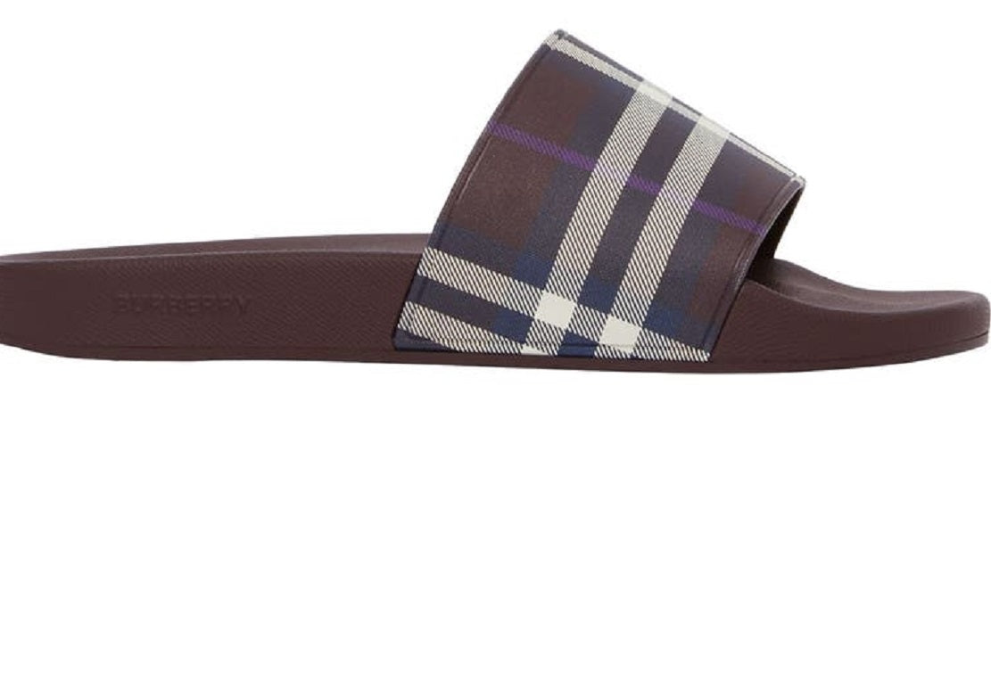 Burberry Men's Furley Check Slide Sandal Red Size 7