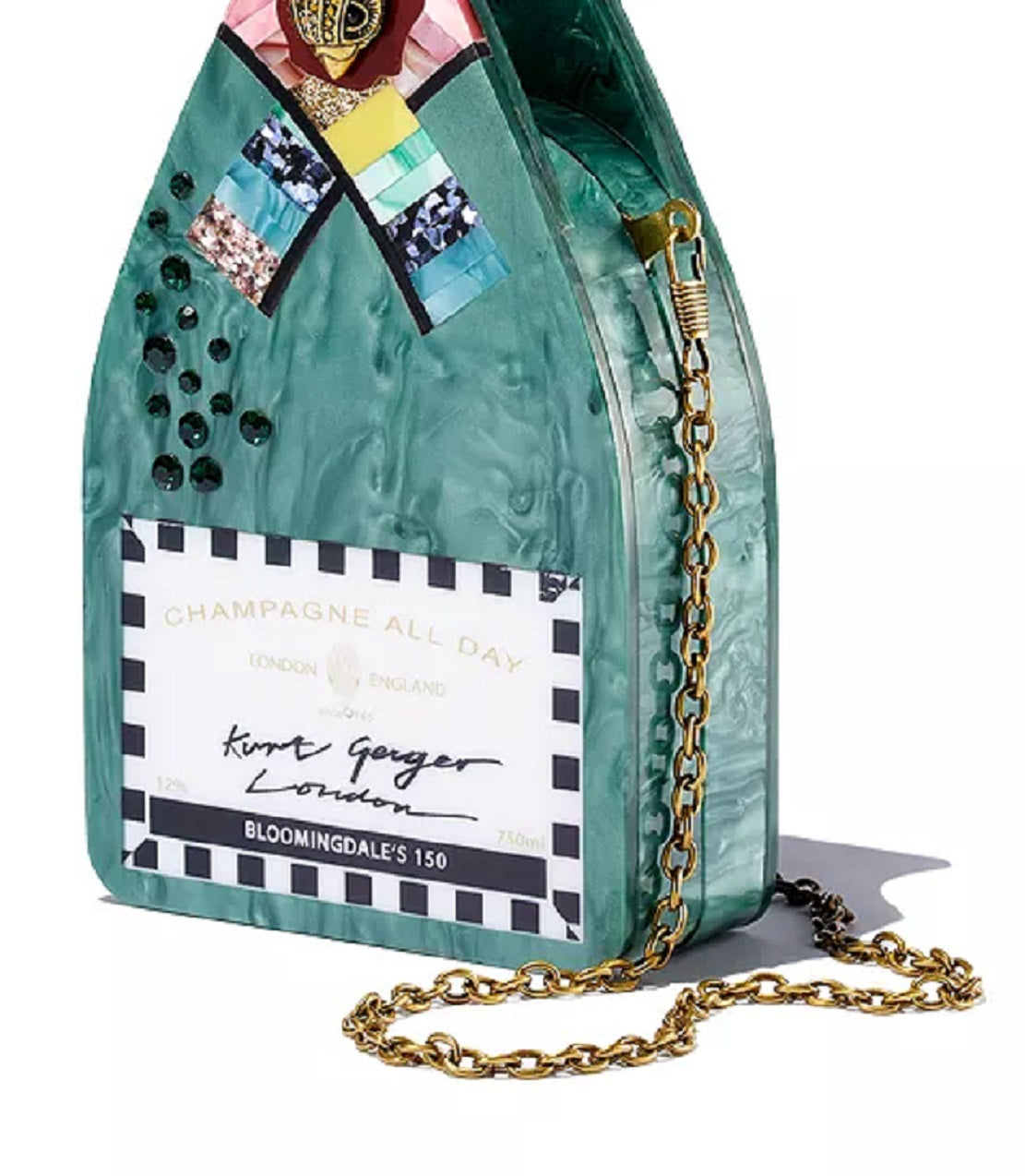 Kurt Geiger London Women's Champagne Bottle Mini Bag Green Size Regular