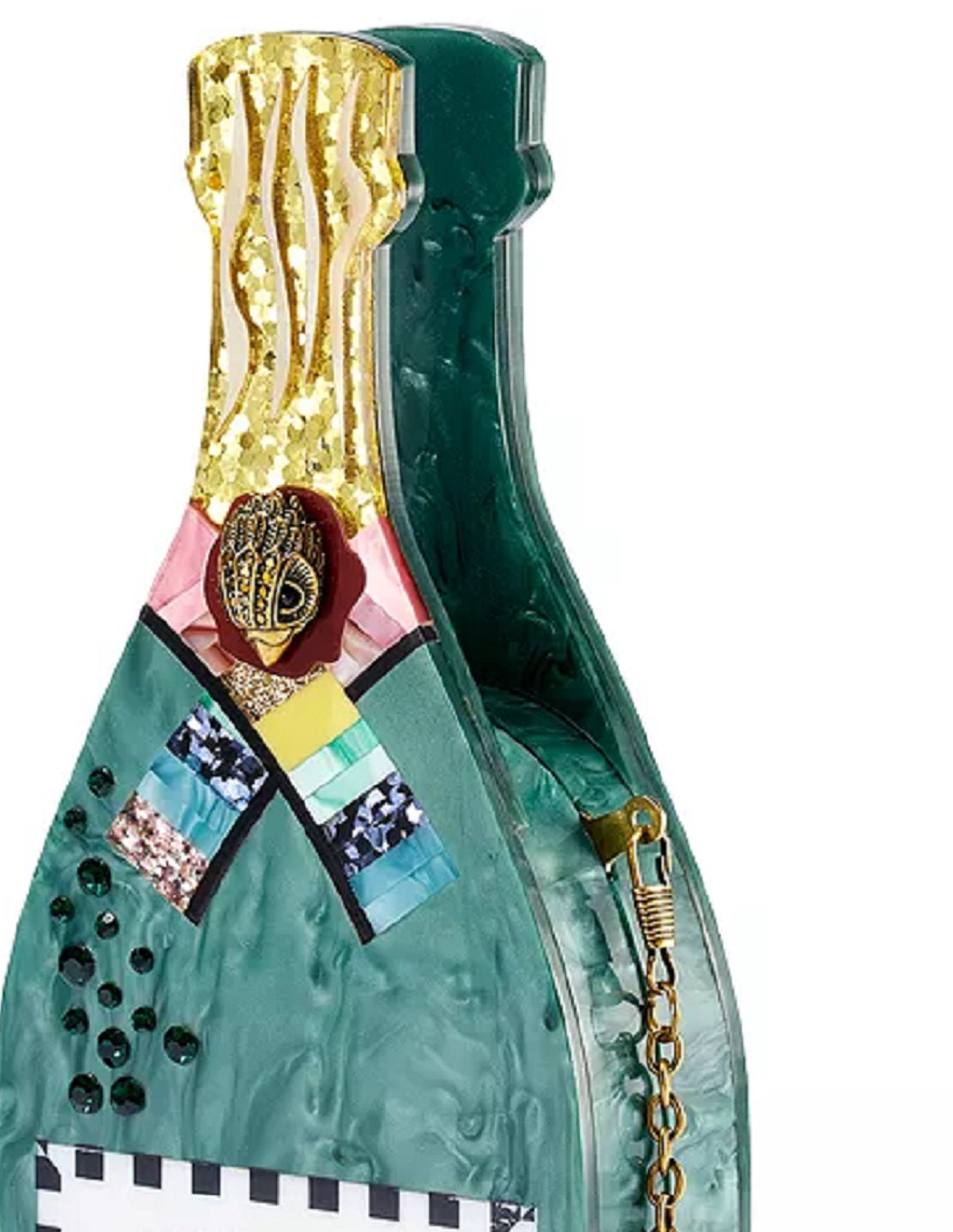 Kurt Geiger London Women's Champagne Bottle Mini Bag Green Size Regular