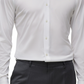 Boss by Hugo Boss Men's Slim-Fit Performance-Stretch Jersey Shirt White Size 16X32-33"