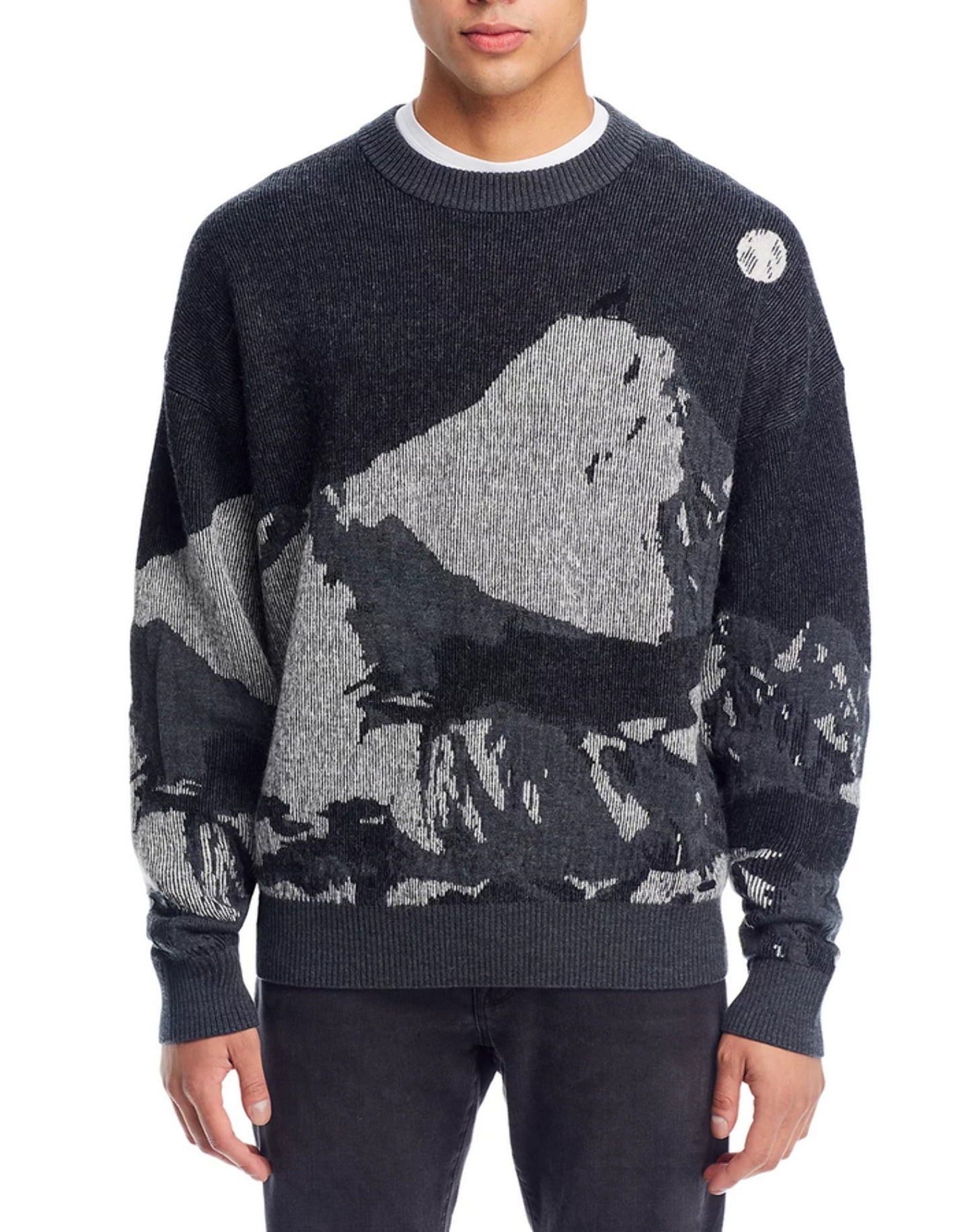 Hugo Sermatt Long Sleeve Crewneck Wool Sweater