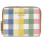 Radley London Women's Gingham Printed Small Leather Zip Around Wallet Brown Size 16