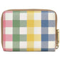 Radley London Women's Gingham Printed Small Leather Zip Around Wallet Brown Size 16