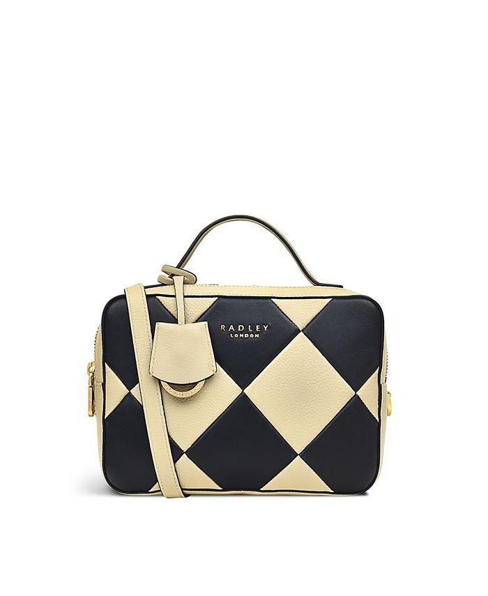 Radley London Women's York Avenue Checkerboard Mini Zip Top Crossbody Bag Beige Size One Size