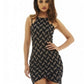 AX Paris Women's Double Strap Printed Floral Mini Dress Black Size 8