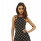 AX Paris Women's Double Strap Printed Floral Mini Dress Black Size 8