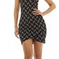 AX Paris Women's Double Strap Printed Floral Mini Dress Black Size 8