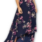 AX Paris Women's Floral Dip Hem Dress Blue Size 8