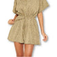 AX Paris Women's Style Love Heart Spotty Romper Shirt Green Size 13