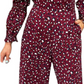 AX Paris Women's Animal Print Elasticated Sleeve Jumpsuit Purple Size 12