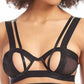 Bluebella Women's Marseille Embroidered Bra 41815 Black Size 38D