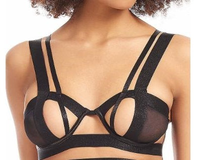 Bluebella Women's Marseille Embroidered Bra 41815 Black Size 38D