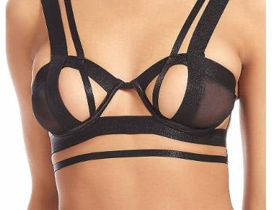 Bluebella Women's Marseille Embroidered Bra 41815 Black Size 38D