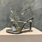 Sophia Webster Women's Rosalind Almond Toe Crystal Star High Heel Sandals Gray Size 6.5