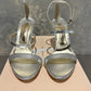 Sophia Webster Women's Rosalind Almond Toe Crystal Star High Heel Sandals Gray Size 7.5