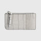 Allsaints Little Marlborough Croc Embossed Card Case Gray