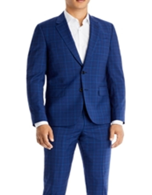 Paul Smith Men's Soho Plaid Extra Slim Fit Suit Blue Size 42