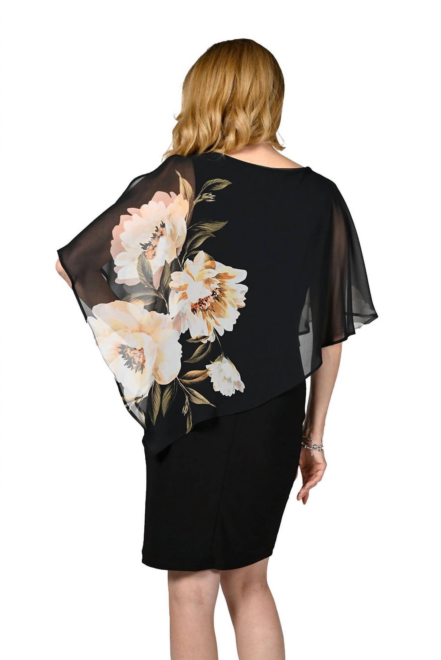 फ्रैंक लाइमन - शिफॉन ओवरले मिडी ड्रेस