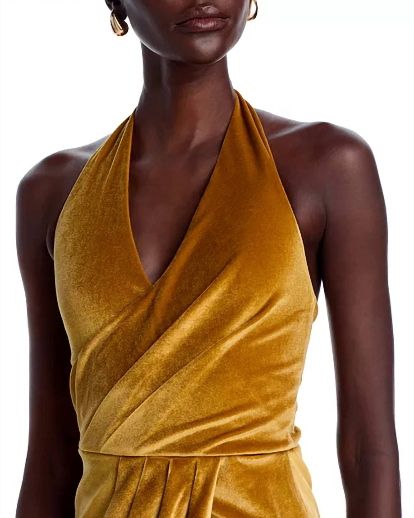 Black Halo - Elaria Mini Velvet Halter Dress