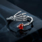 925 Sterling Silver Pavé Setting CZ Oxidized Ring