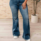Judy Blue - High Waist Control Top Frayed Hem Flare Jeans