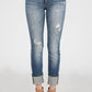 Judy Blue - Distressed Cuffed Straight Leg Jeans