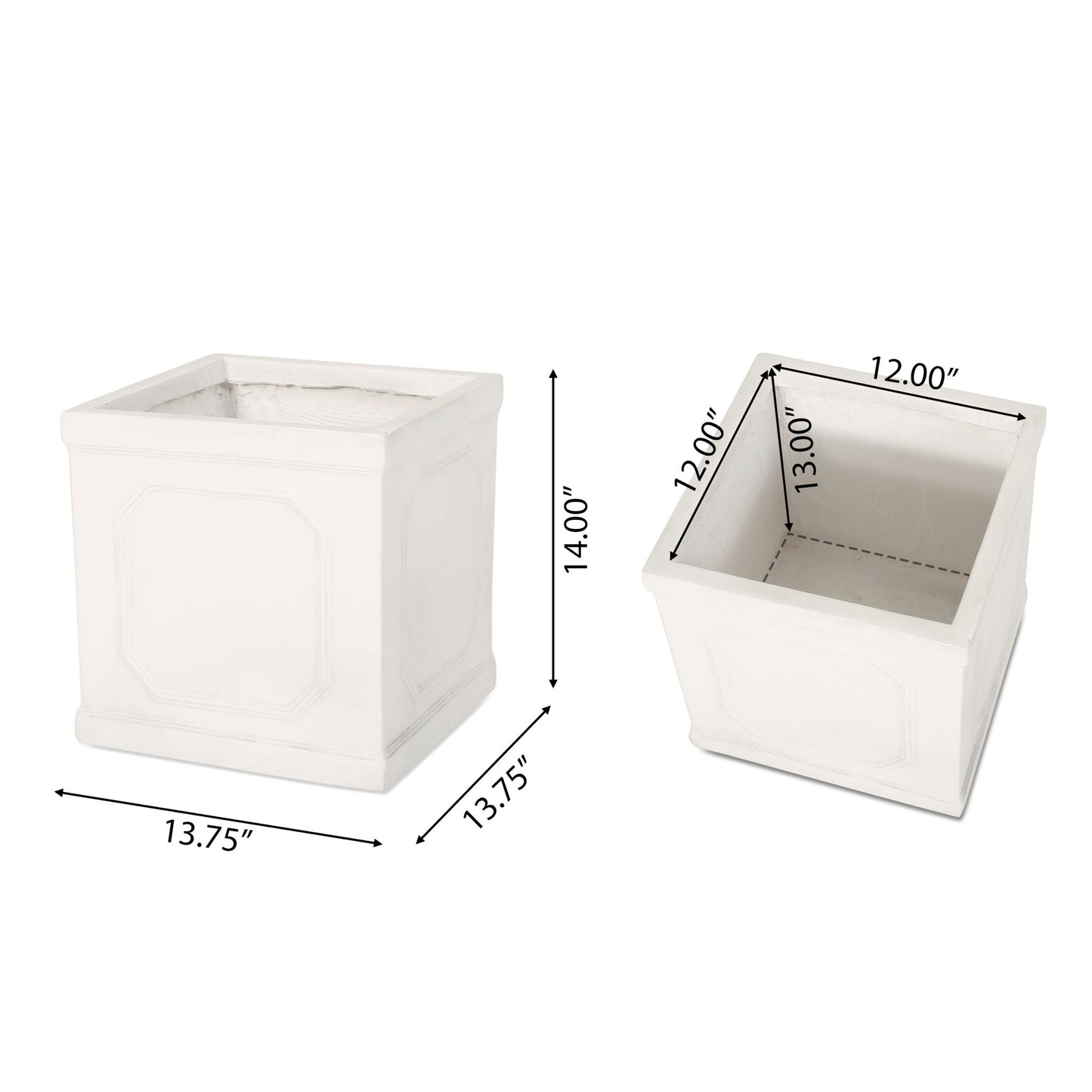 Durable White Ceramic Planter