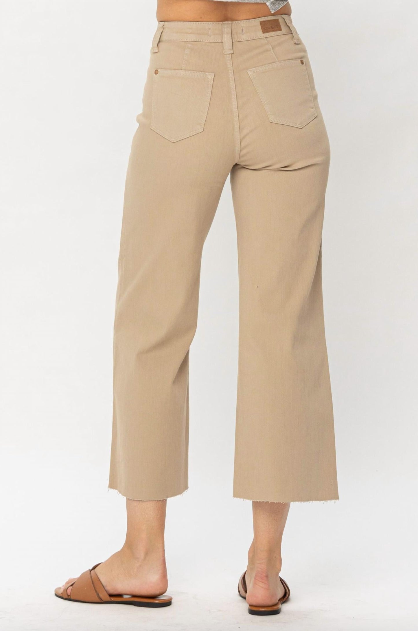 Judy Blue - Garment Dyed Wide Leg Crops