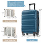 Hardshell ABS Luggage Set 24-Inch Spinner Suitcase with 2 Packing Cubes