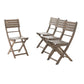 Positano 4 Piece Foldable Chair Set - Gray