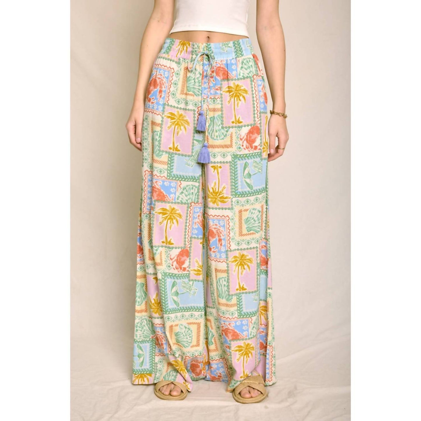 Dress Forum - Pastel Paradise Wide Leg Pull On Pants