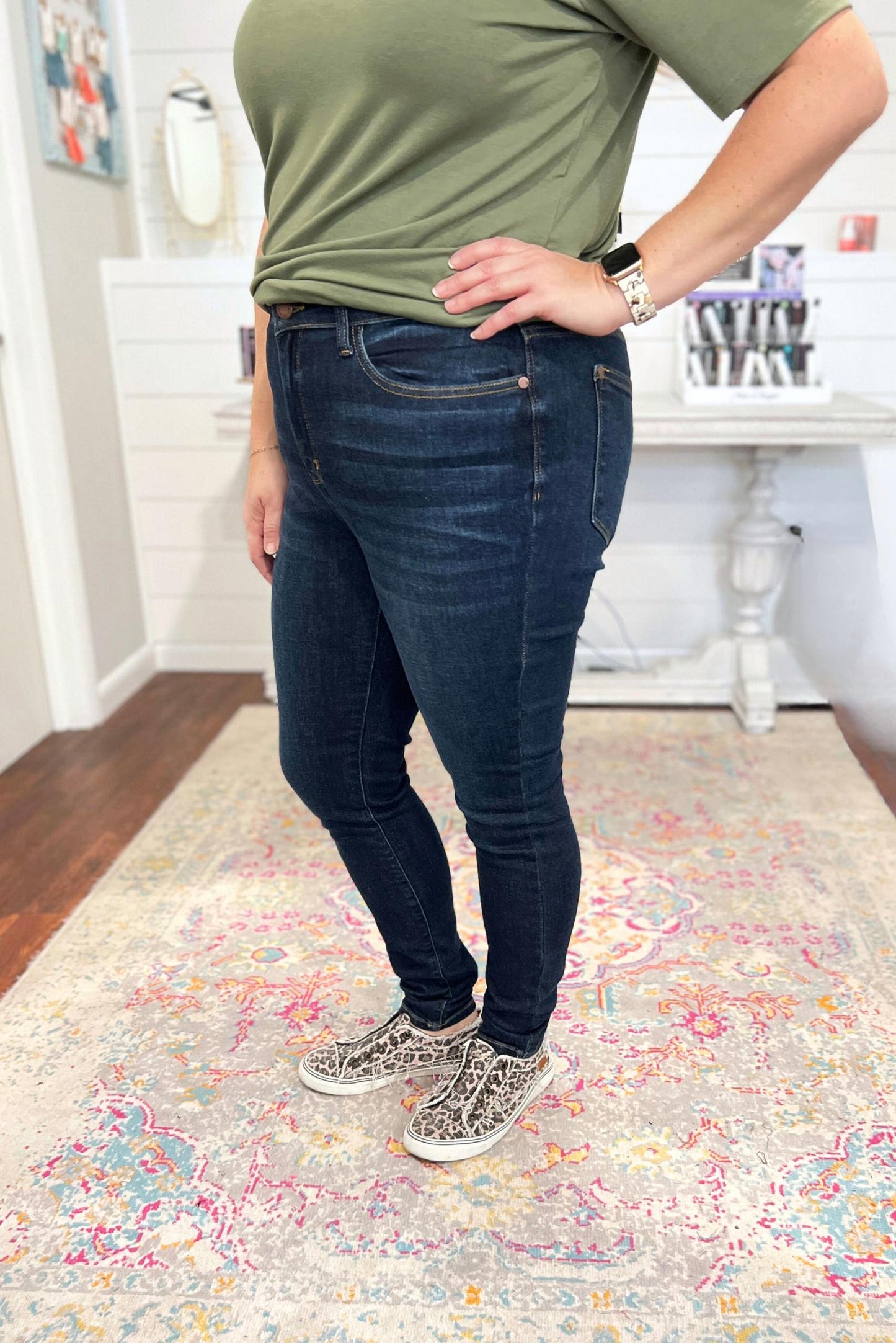 Judy Blue - Hi-Waist Dark Wash Skinny Jeans