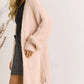 Adora - Curvy Fuzzy Solid Open Cardigan